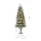 2 Pack 5ft. Pre-Lit Pine Artificial Christmas Porch Tree, Warm White LED Lights